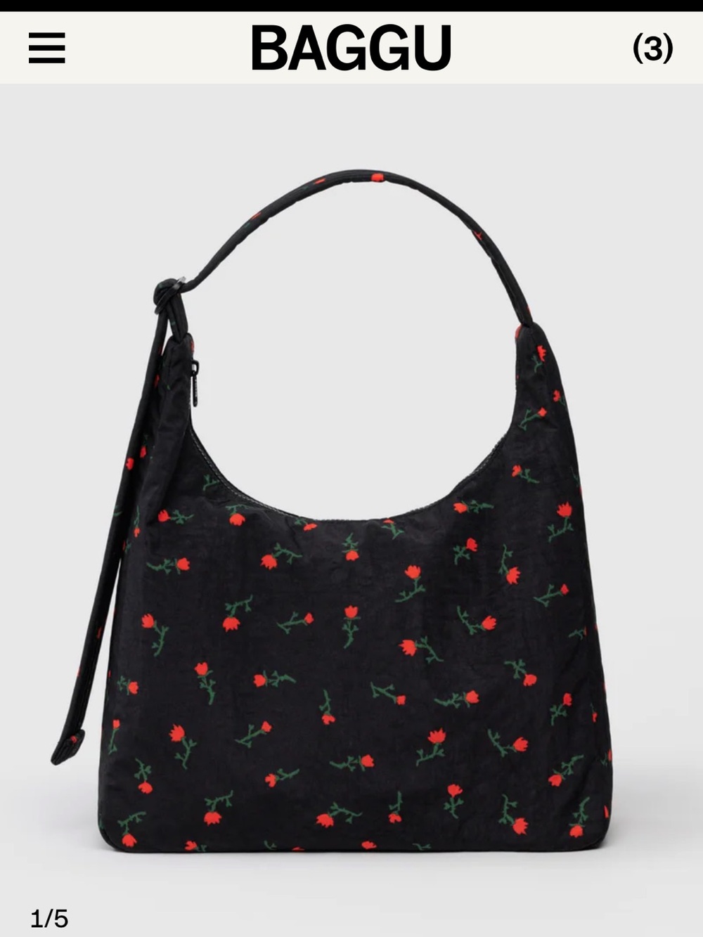 Baggu nylon shoulder bag painted wildflower - Picture 3 of 3